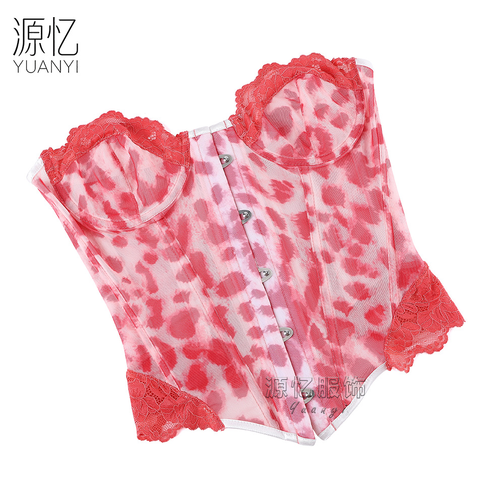 Front-closure Pink Leopard Pri - Corset Waist Cinch ulasan dan harga