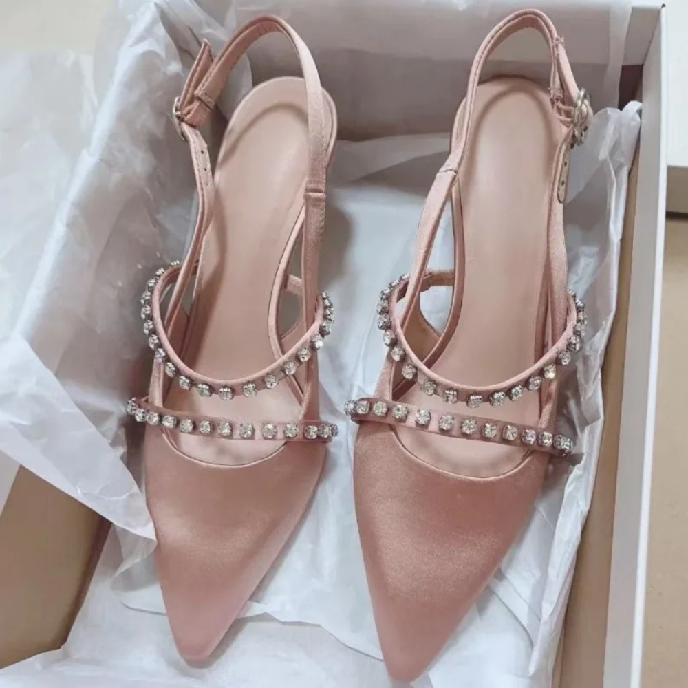 Fashion Women's Sandals Pink S - Slip Dress Satin ulasan dan harga