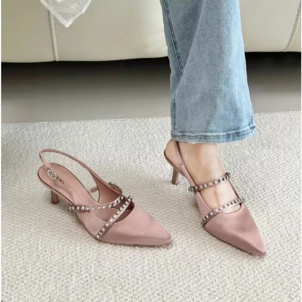 Fashion Women's Sandals Pink S - Slip Dress Satin ulasan dan harga